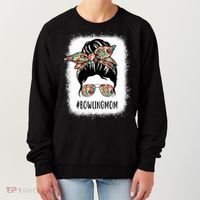 Bowling Mom Life Messy Bun Hair Bleached Great Gift Women's Sweatshirt thumb 0