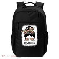 Bowling Mom Life Messy Bun Hair Bleached Great Gift Backpack thumb 0