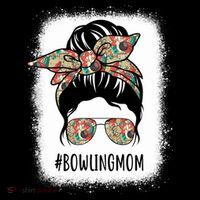 Bowling Mom Life Messy Bun Hair Bleached Great Gift Coffee Mug thumb 5