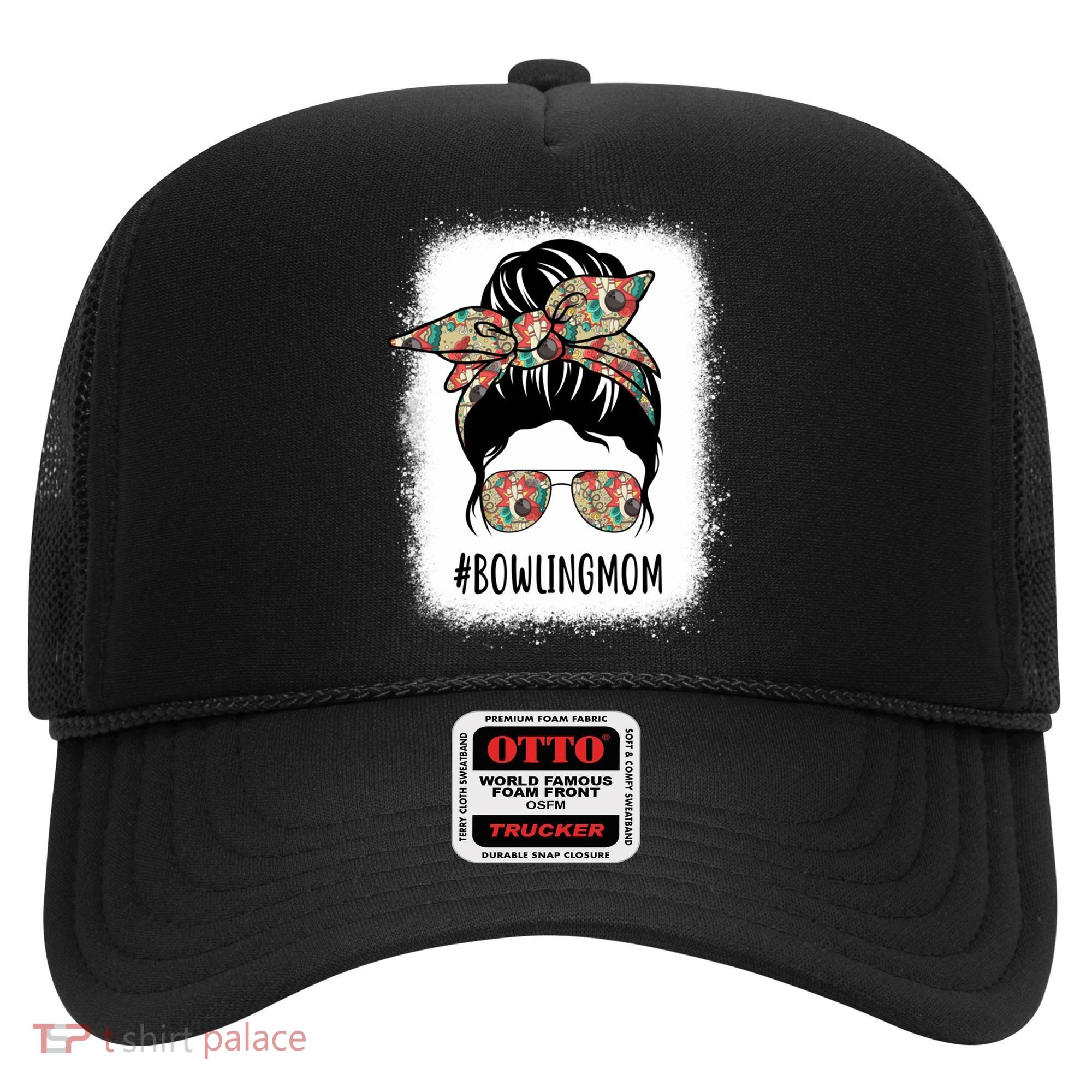 Bowling Mom Life Messy Bun Hair Bleached Great Gift Hat
