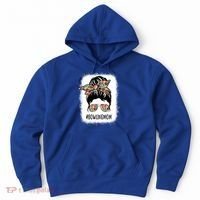 Bowling Mom Life Messy Bun Hair Bleached Great Gift Hoodie thumb 0