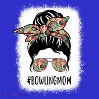 Bowling Mom Life Messy Bun Hair Bleached Great Gift Hoodie thumb 7