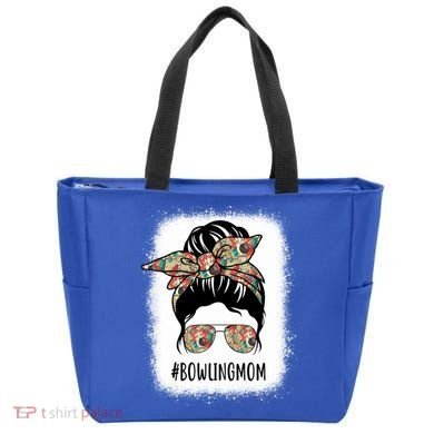 Bowling Mom Life Messy Bun Hair Bleached Great Gift Tote Bag