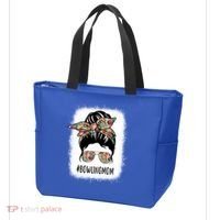 Bowling Mom Life Messy Bun Hair Bleached Great Gift Tote Bag thumb 3