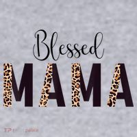 Blessed Mama Leopard Print Mom Thanksgiving Mothers Day Women's Sweatshirt thumb 2