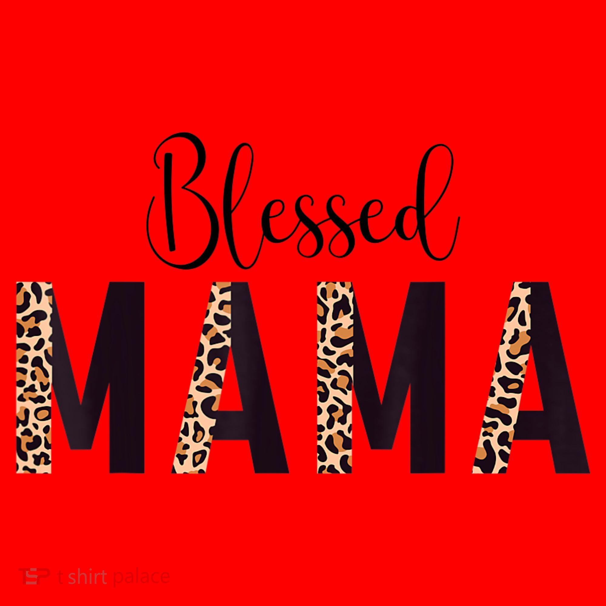 Blessed Mama Leopard Print Mom Thanksgiving Mothers Day Santa Hat