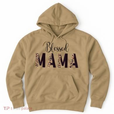 Blessed Mama Leopard Print Mom Thanksgiving Mothers Day Hoodie