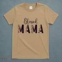 Blessed Mama Leopard Print Mom Thanksgiving Mothers Day T-Shirt thumb 5