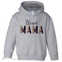 Blessed Mama Leopard Print Mom Thanksgiving Mothers Day Toddler Hoodie thumb 0