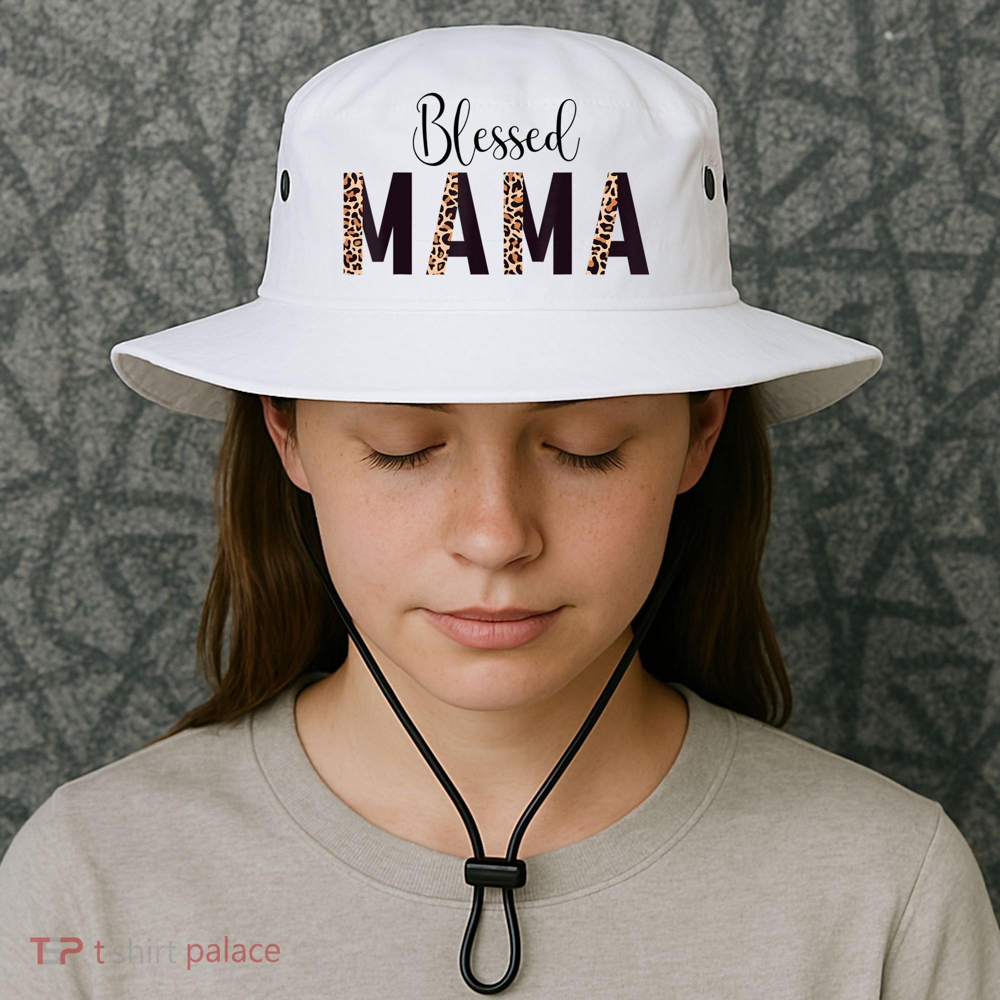 Blessed Mama Leopard Print Mom Thanksgiving Mothers Day Bucket Hat