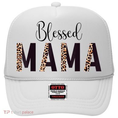Blessed Mama Leopard Print Mom Thanksgiving Mothers Day Hat