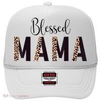 Blessed Mama Leopard Print Mom Thanksgiving Mothers Day Hat thumb 0