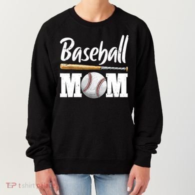 Baseball Mom Leopard Print Baseball Mama Mother's Day Women's Sweatshirt