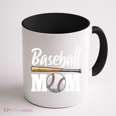 Baseball Mom Leopard Print Baseball Mama Mother's Day Coffee Mug back