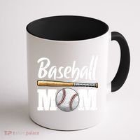 Baseball Mom Leopard Print Baseball Mama Mother's Day Coffee Mug thumb 1