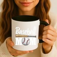 Baseball Mom Leopard Print Baseball Mama Mother's Day Coffee Mug thumb 3