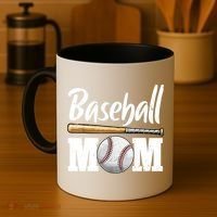 Baseball Mom Leopard Print Baseball Mama Mother's Day Coffee Mug thumb 4