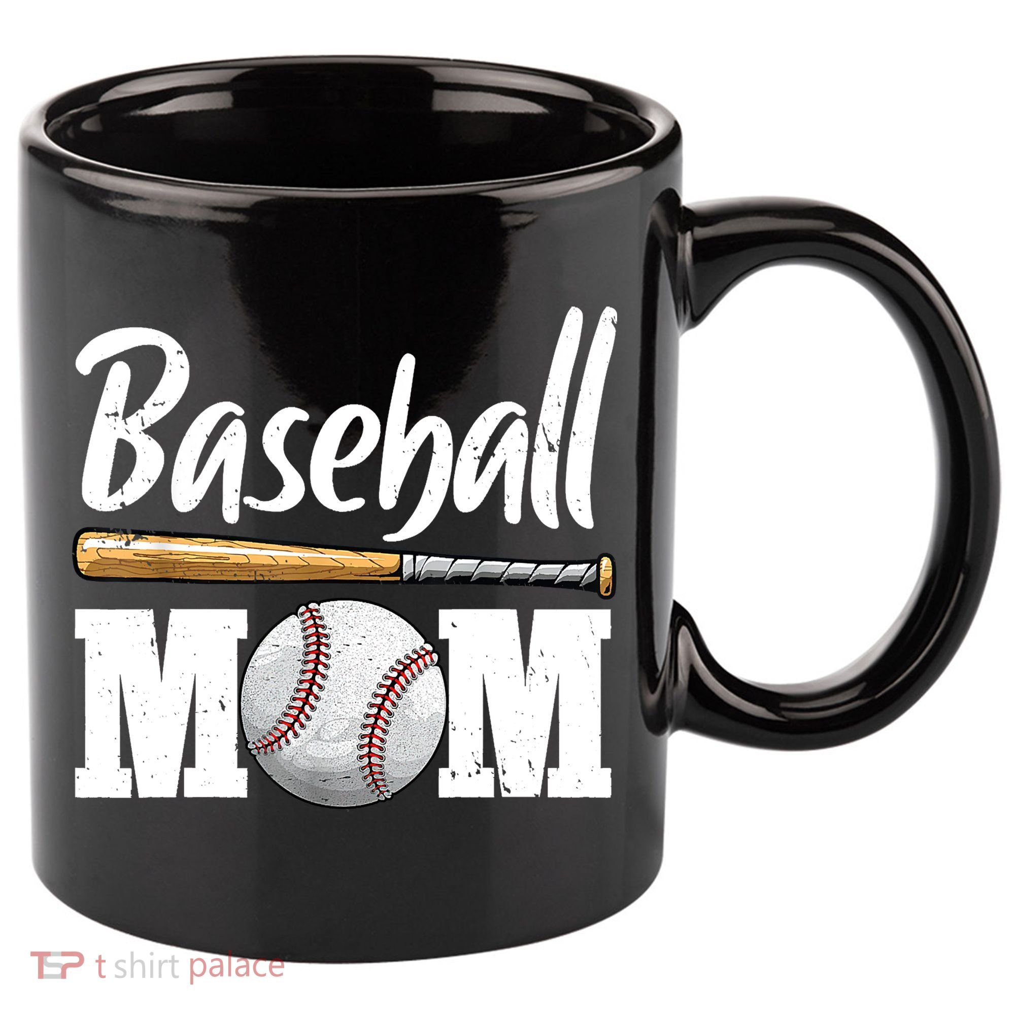 Baseball Mom Leopard Print Baseball Mama Mother's Day 11oz C Handle Ceramic Mug