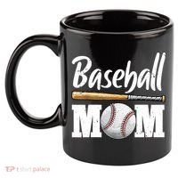 Baseball Mom Leopard Print Baseball Mama Mother's Day 11oz C Handle Ceramic Mug thumb 2