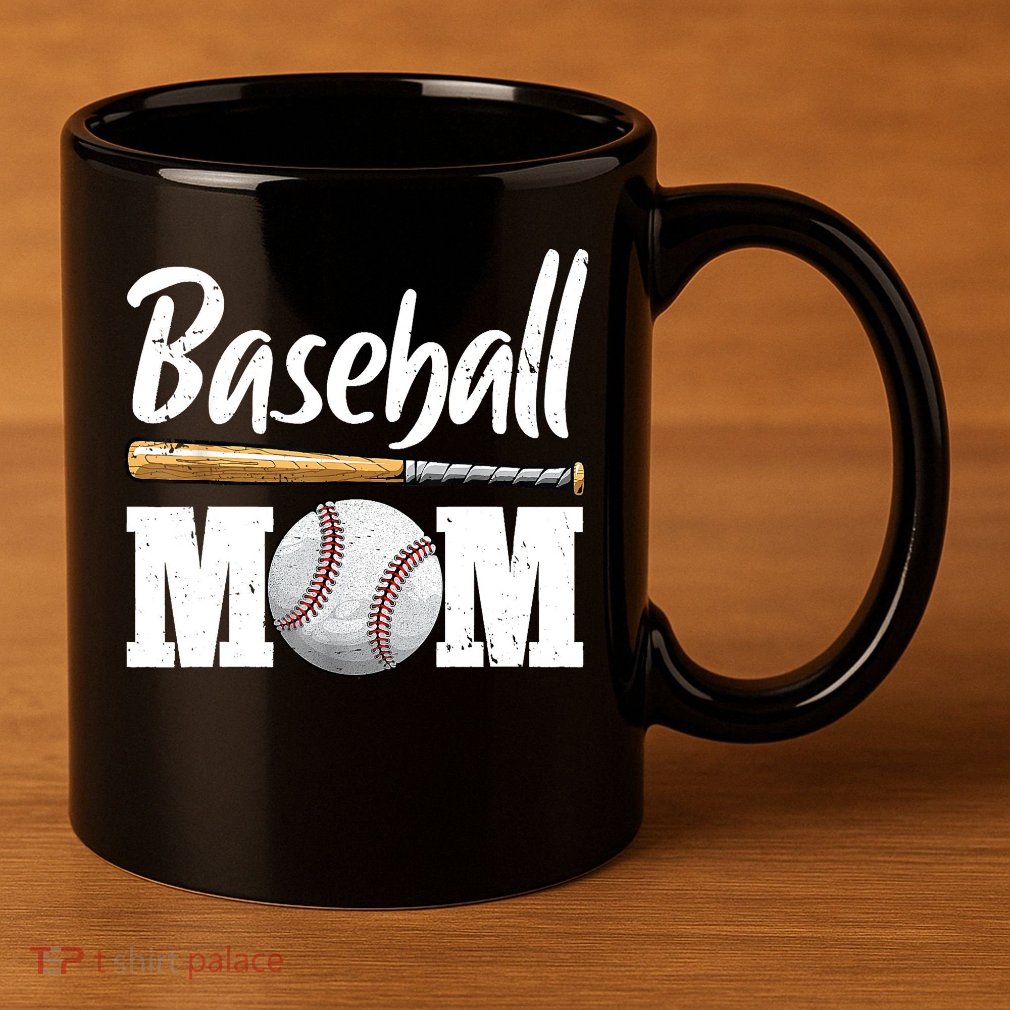 Baseball Mom Leopard Print Baseball Mama Mother's Day 11oz C Handle Ceramic Mug