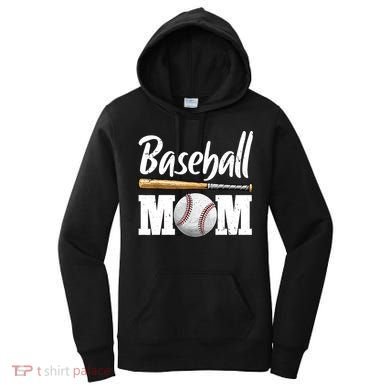 Baseball Mom Leopard Print Baseball Mama Mother's Day Women's Hoodie