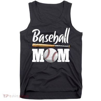 Baseball Mom Leopard Print Baseball Mama Mother's Day Tank Top