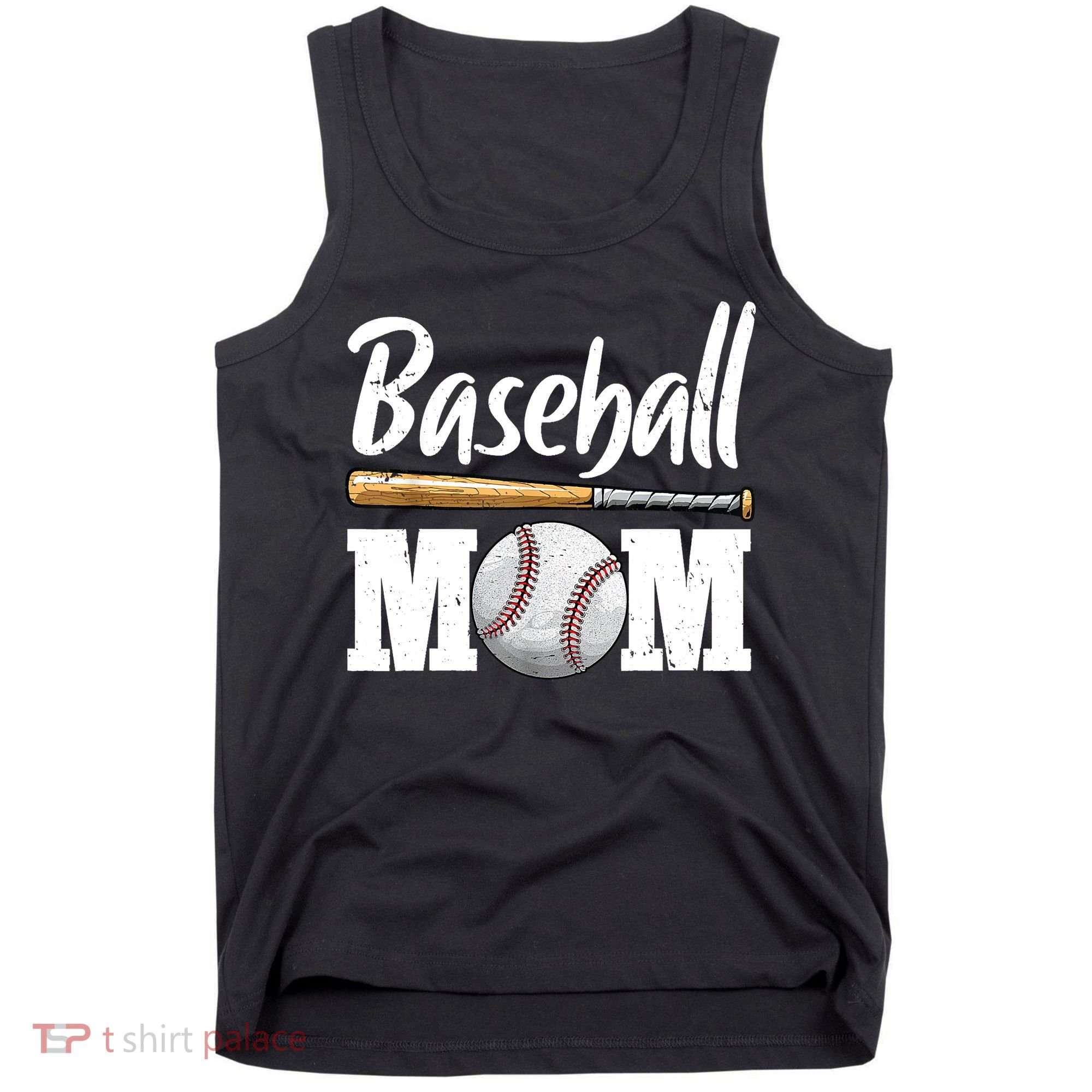 Baseball Mom Leopard Print Baseball Mama Mother's Day Tank Top