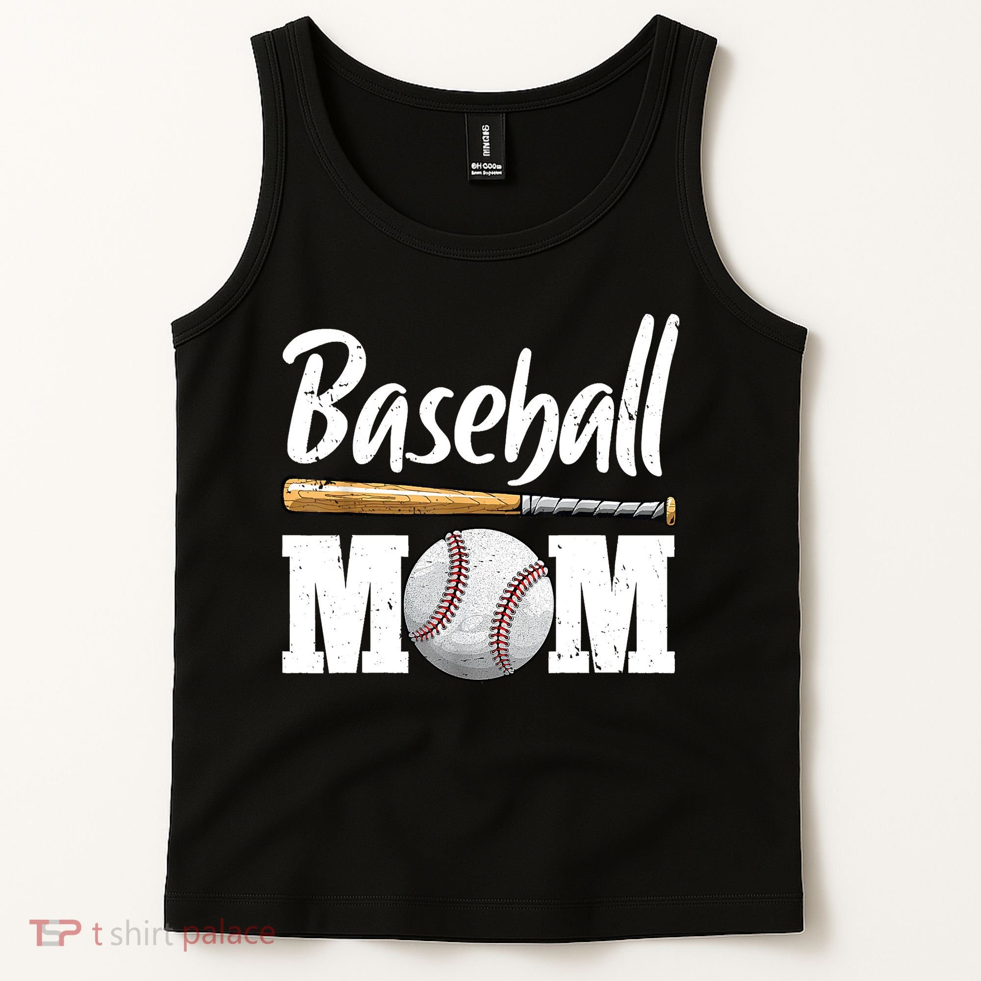 Baseball Mom Leopard Print Baseball Mama Mother's Day Tank Top