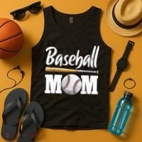 Baseball Mom Leopard Print Baseball Mama Mother's Day Tank Top thumb 4