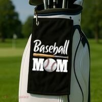 Baseball Mom Leopard Print Baseball Mama Mother's Day Golf Towel thumb 2