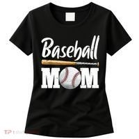 Baseball Mom Leopard Print Baseball Mama Mother's Day Women's T-Shirt thumb 0