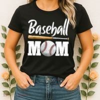 Baseball Mom Leopard Print Baseball Mama Mother's Day Women's T-Shirt thumb 2