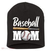 Baseball Mom Leopard Print Baseball Mama Mother's Day Short Acrylic Beanie thumb 0