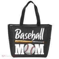Baseball Mom Leopard Print Baseball Mama Mother's Day Tote Bag thumb 0