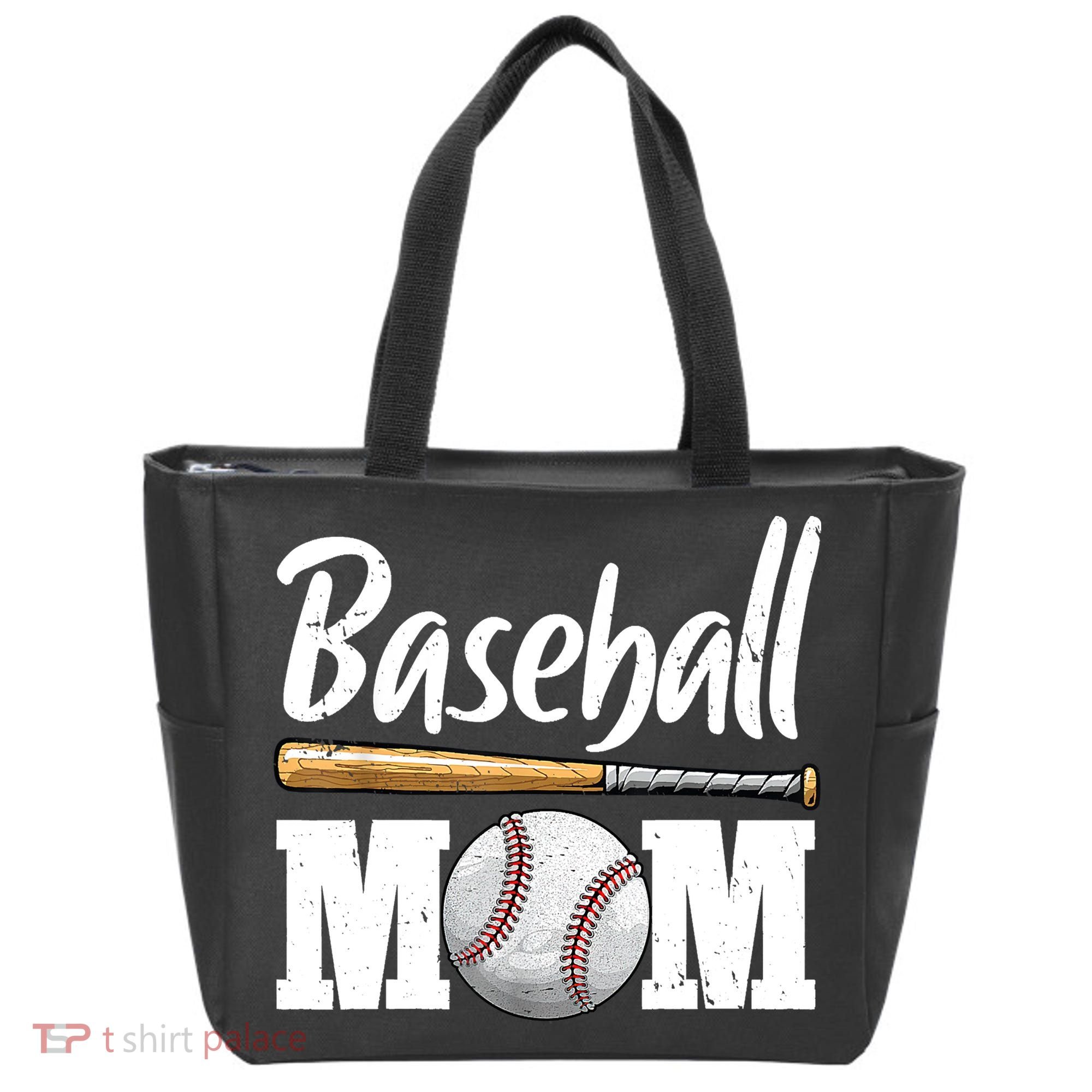 Baseball Mom Leopard Print Baseball Mama Mother's Day Tote Bag