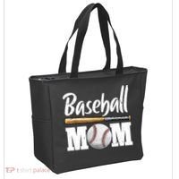 Baseball Mom Leopard Print Baseball Mama Mother's Day Tote Bag thumb 2