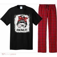 Bleached Mom Life Soccer Messy Bun Baseball Game Day Pajama Set thumb 0