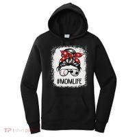 Bleached Mom Life Soccer Messy Bun Baseball Game Day Women's Hoodie thumb 0