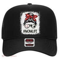 Bleached Mom Life Soccer Messy Bun Baseball Game Day Hat thumb 0