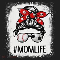 Bleached Mom Life Soccer Messy Bun Baseball Game Day Hat thumb 2