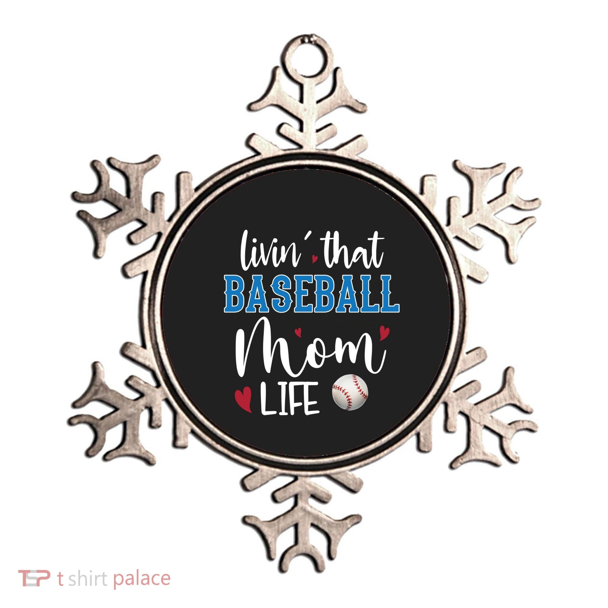 Busy Mom Livin' That Baseball Mom Life Sport Mother Funny Gift Ornament