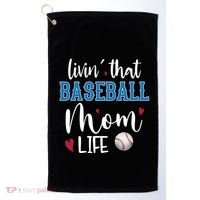 Busy Mom Livin' That Baseball Mom Life Sport Mother Funny Gift Golf Towel thumb 0