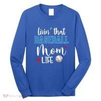 Busy Mom Livin' That Baseball Mom Life Sport Mother Funny Gift Long Sleeve Shirt thumb 0