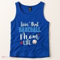 Busy Mom Livin' That Baseball Mom Life Sport Mother Funny Gift Tank Top thumb 2