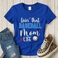 Busy Mom Livin' That Baseball Mom Life Sport Mother Funny Gift Women's T-Shirt thumb 3