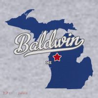 Baldwin Michigan Lake County Mi Map Women's Sweatshirt thumb 2