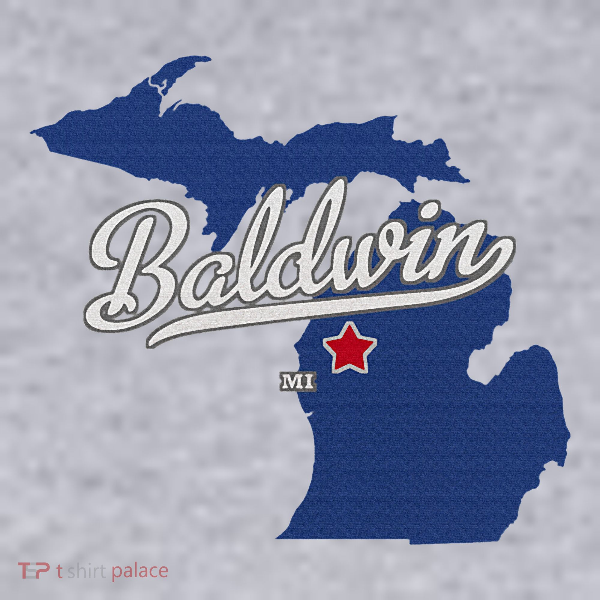 Baldwin Michigan Lake County Mi Map Women's Sweatshirt