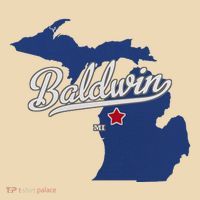 Baldwin Michigan Lake County Mi Map Tote Bag thumb 4