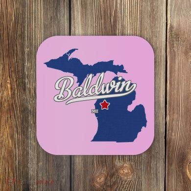 Baldwin Michigan Lake County Mi Map Coaster