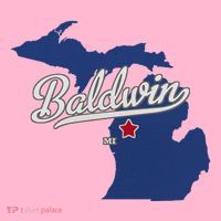 Baldwin Michigan Lake County Mi Map Coaster thumb 2
